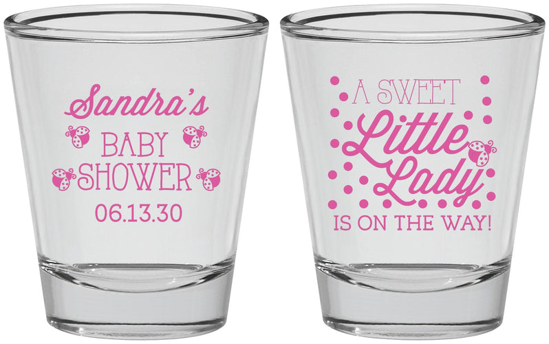 Personalized Baby Shower Shot Glasses - Sweet Little Lady | 90024