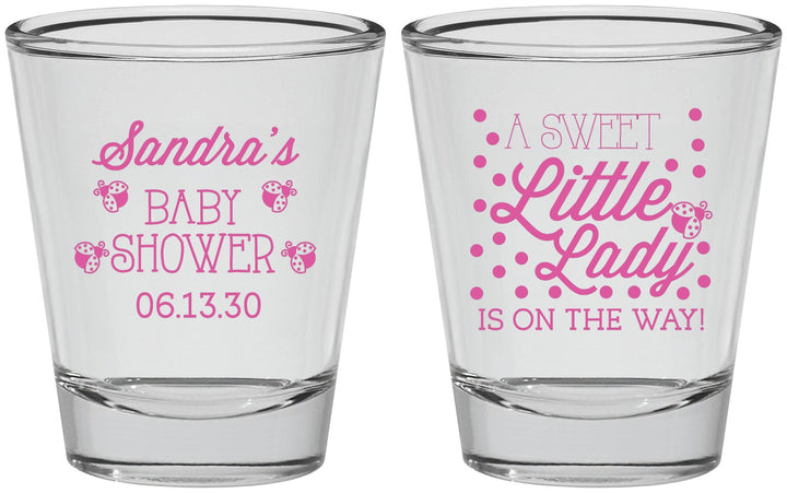 Personalized Baby Shower Shot Glasses - Sweet Little Lady | 90024