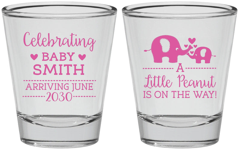 Personalized Baby Shower Shot Glasses - Peanut On The Way | 90027
