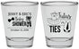 Personalized Baby Shower Shot Glasses - Gender Reveal Tutus Or Ties | 90033