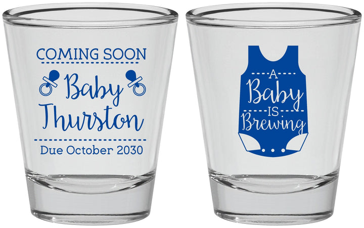 Personalized Baby Shower Shot Glasses - Baby Is Brewing | 90039