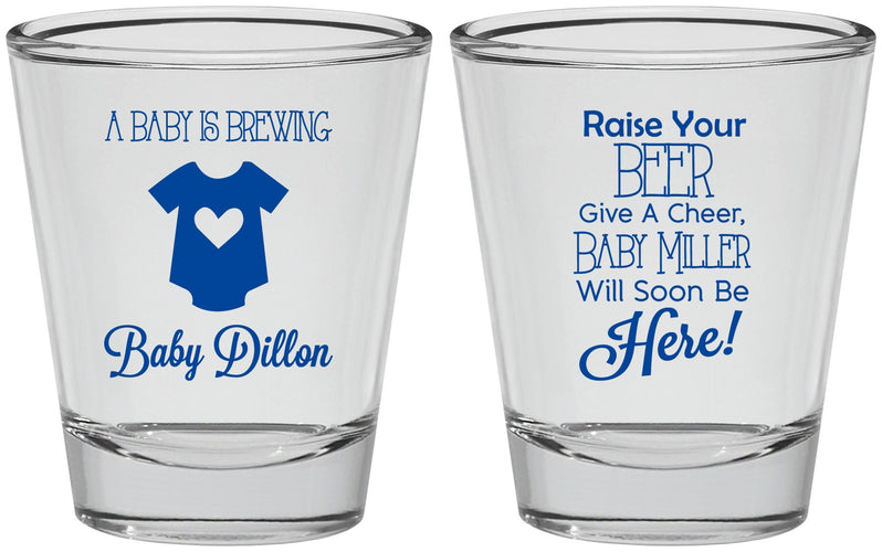 Personalized Baby Shower Shot Glasses - Baby Is Brewing | 90041