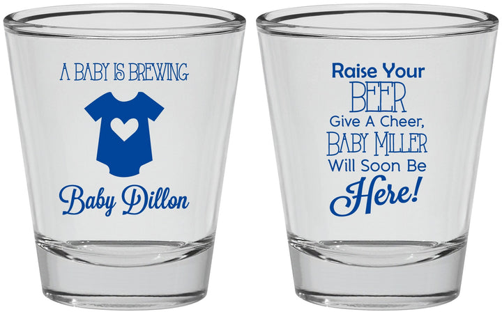 Personalized Baby Shower Shot Glasses - Baby Is Brewing | 90041