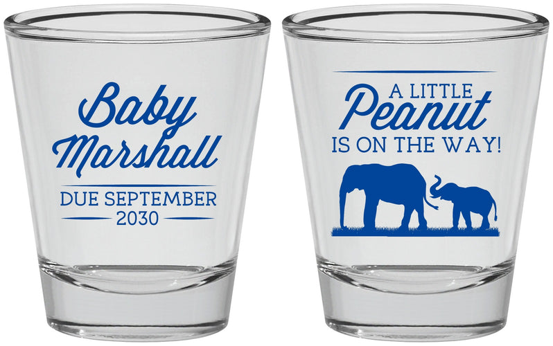 Personalized Baby Shower Shot Glasses - Peanut On The Way | 90062