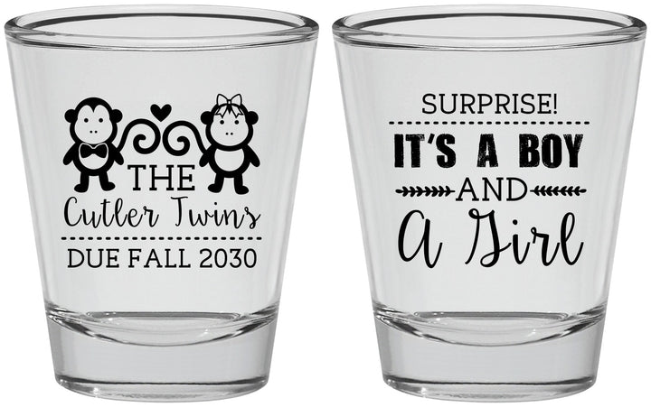Personalized Baby Shower Shot Glasses - Gender Reveal Boy Or Girl | 90063
