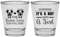 Personalized Baby Shower Shot Glasses - Twins Baby Cows | 90067