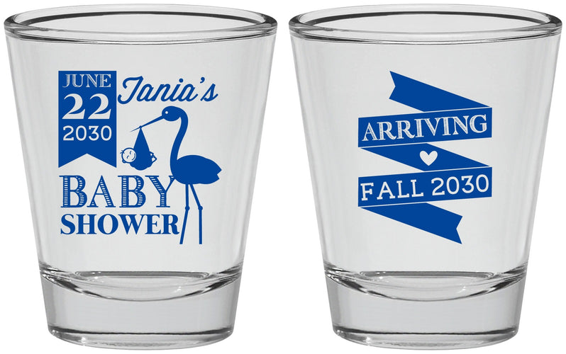 Personalized Baby Shower Shot Glasses - Stork | 90073
