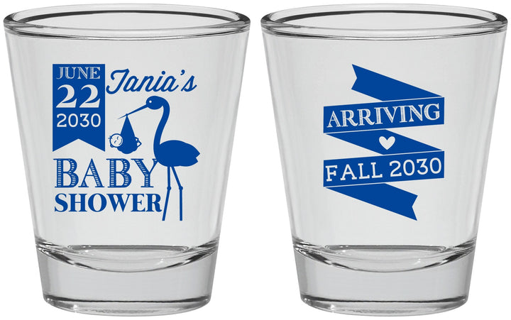 Personalized Baby Shower Shot Glasses - Stork | 90073