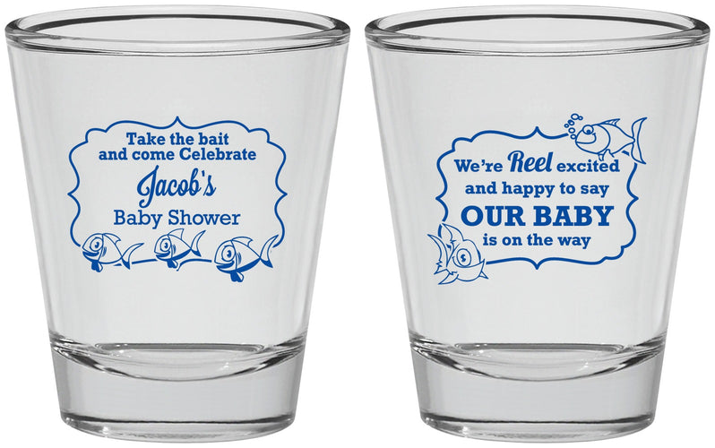 Personalized Baby Shower Shot Glasses - Fish | 90075