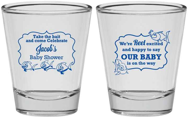 Personalized Baby Shower Shot Glasses - Fish | 90075