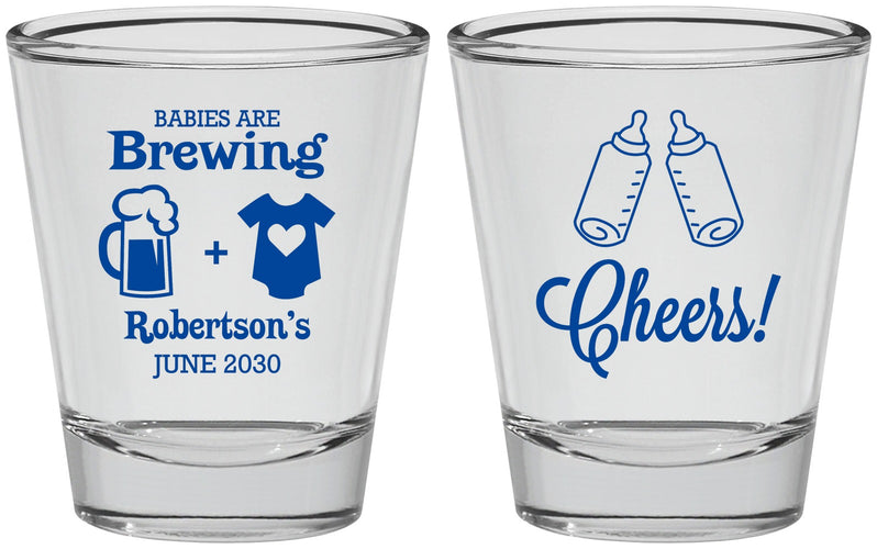 Personalized Baby Shower Shot Glasses - Babies Are Brewing | 90080