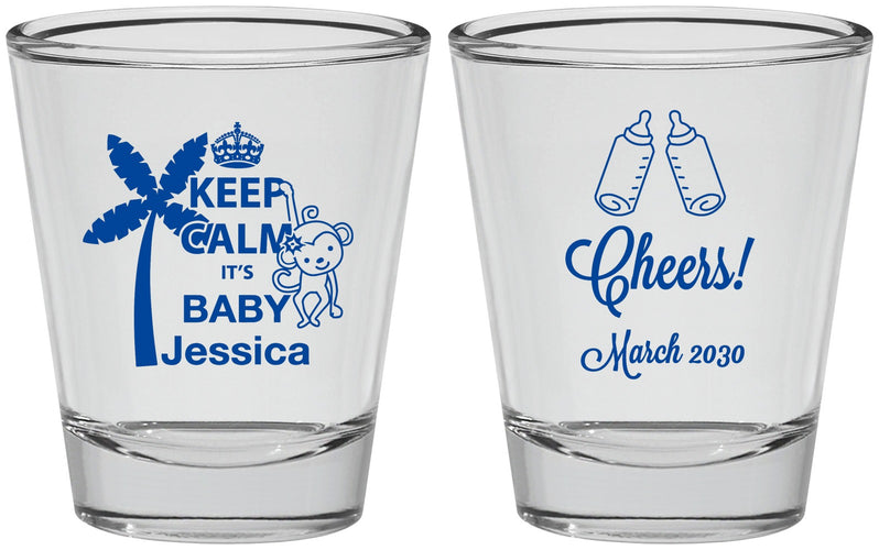 Personalized Baby Shower Shot Glasses - Baby Monkey | 90082