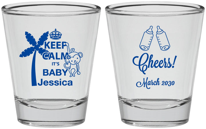 Personalized Baby Shower Shot Glasses - Baby Monkey | 90082