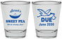 Personalized Baby Shower Shot Glasses - Sweat Pea Stork | 90084