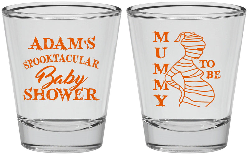 Personalized Baby Shower Shot Glasses - Mummy To Be Halloween | 90087