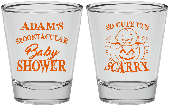 Personalized Baby Shower Shot Glasses - So Cute Halloween | 90088