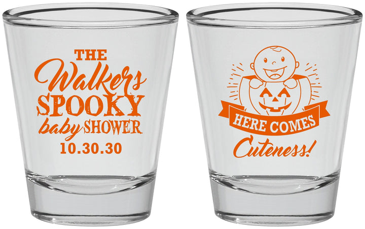 Personalized Baby Shower Shot Glasses - Cuteness Halloween | 90089