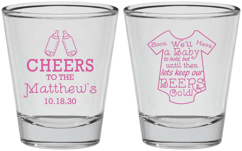 Personalized Baby Shower Shot Glasses - Bottle | 90094
