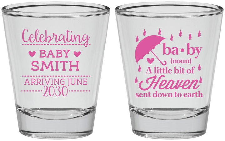Personalized Baby Shower Shot Glasses - Little Bit Of Heaven | 90095