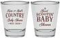 Personalized Baby Shower Shot Glasses - Boot Scootin | 90100