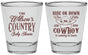 Personalized Baby Shower Shot Glasses - Cowboy Coming To Town | 90105