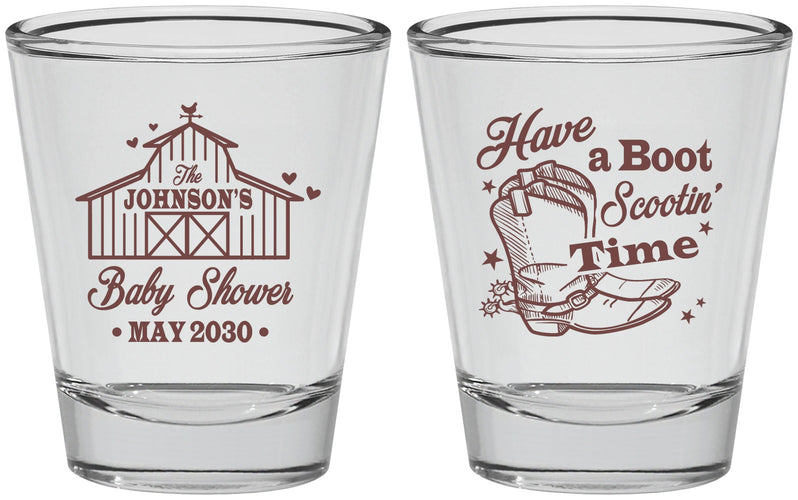 Personalized Baby Shower Shot Glasses - Farm Country | 90107