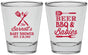 Personalized Baby Shower Shot Glasses - Beers Bbq Babies | 90113