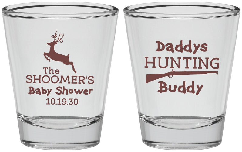 Personalized Baby Shower Shot Glasses - Hunting Deer | 90118