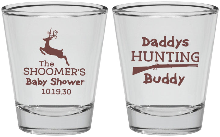 Personalized Baby Shower Shot Glasses - Hunting Deer | 90118