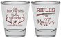 Personalized Baby Shower Shot Glasses - Rifles Or Ruffles | 90122