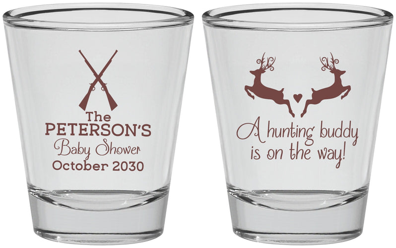 Personalized Baby Shower Shot Glasses - Hunting Buddy | 90125