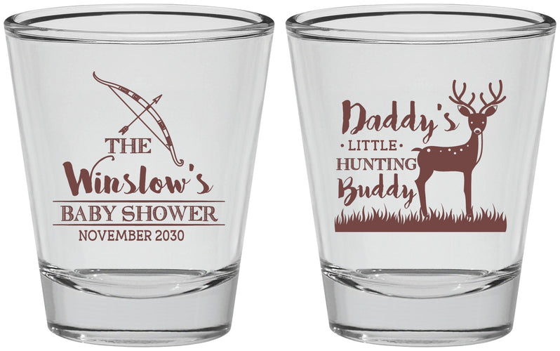 Personalized Baby Shower Shot Glasses - Hunting Buddy | 90127