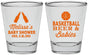 Personalized Baby Shower Shot Glasses - Basketball Beer Babies | 90134