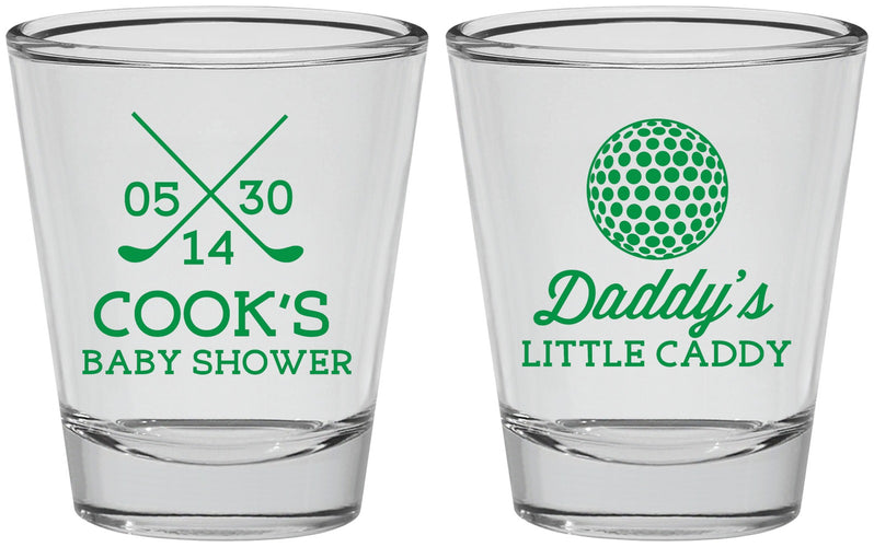 Personalized Baby Shower Shot Glasses - Golf Little Caddy | 90135