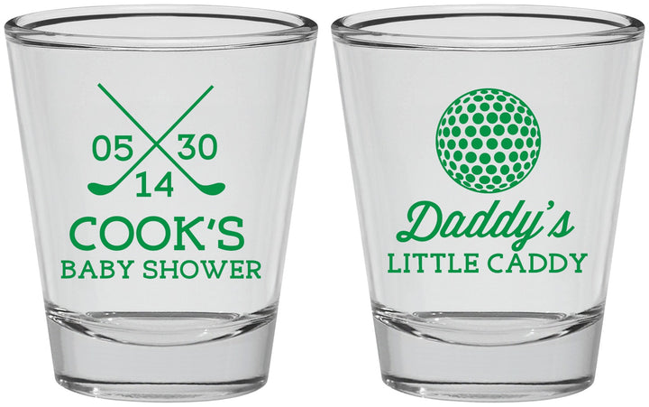 Personalized Baby Shower Shot Glasses - Golf Little Caddy | 90135