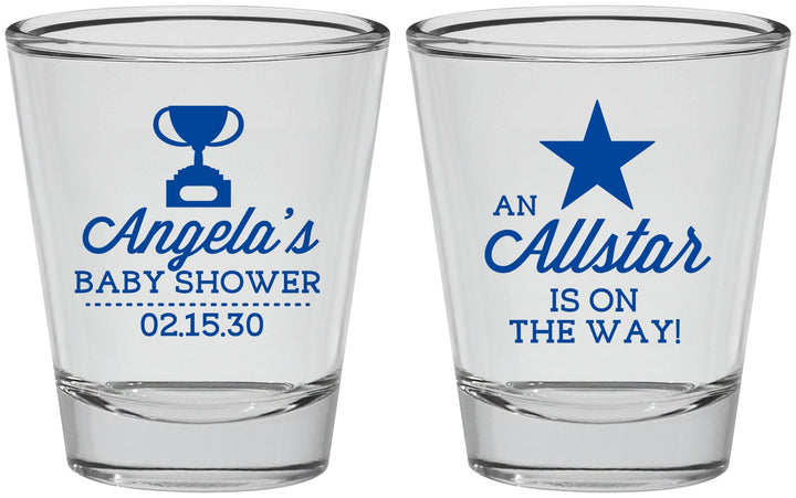 Personalized Baby Shower Shot Glasses - Allstar On The Way | 90140