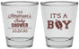 Personalized Baby Shower Shot Glasses - Football | 90142