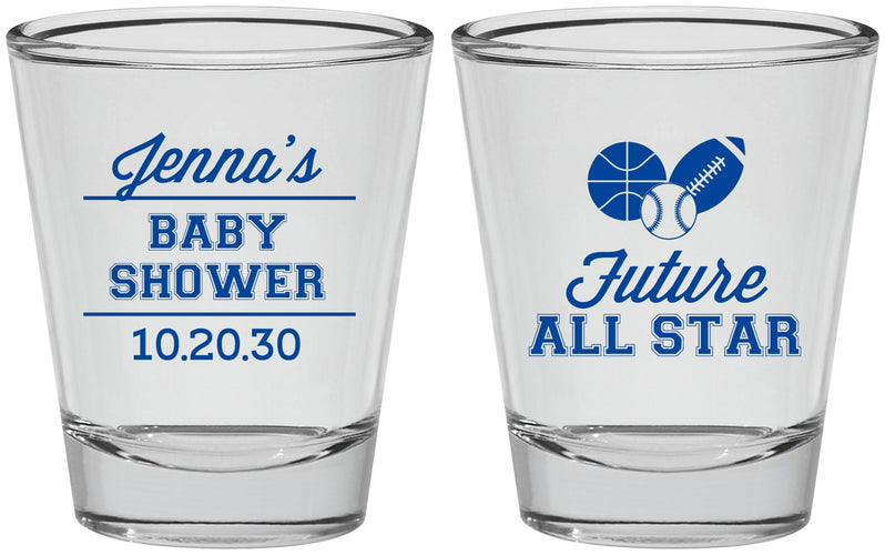 Personalized Baby Shower Shot Glasses - Future All Star | 90146