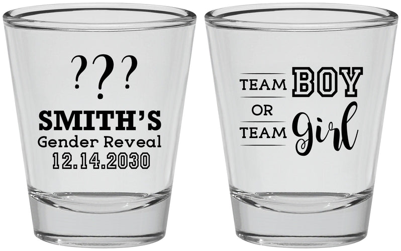 Personalized Baby Shower Shot Glasses - Gender Reveal | 90150