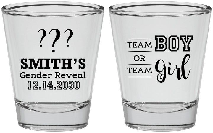 Personalized Baby Shower Shot Glasses - Gender Reveal | 90150