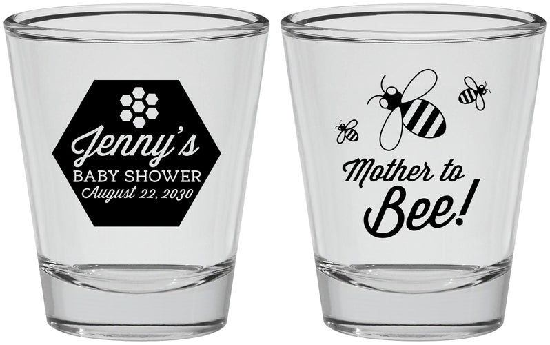 Personalized Baby Shower Shot Glasses - Mother To Bee | 90153