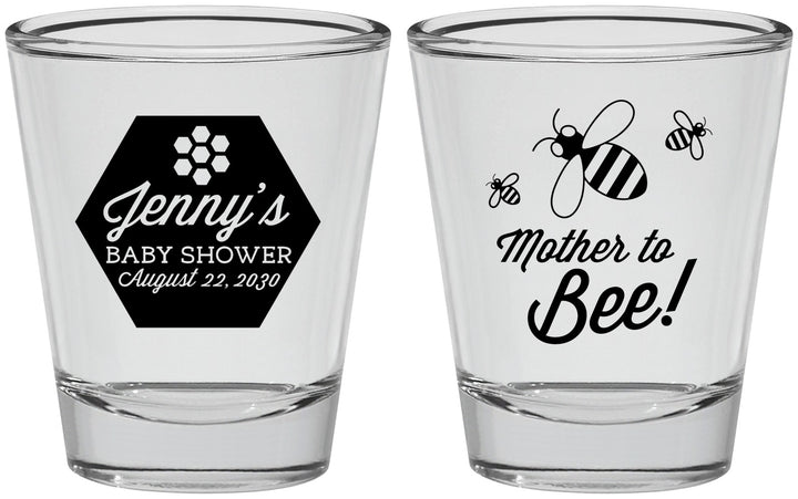Personalized Baby Shower Shot Glasses - Mother To Bee | 90153