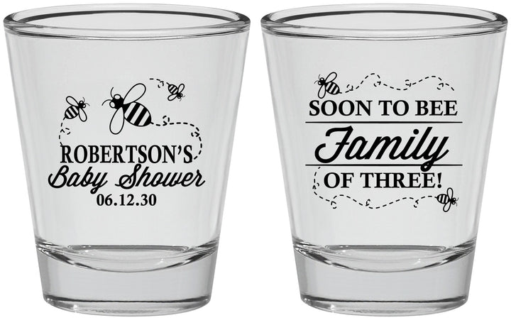 Personalized Baby Shower Shot Glasses - Bee Family | 90155