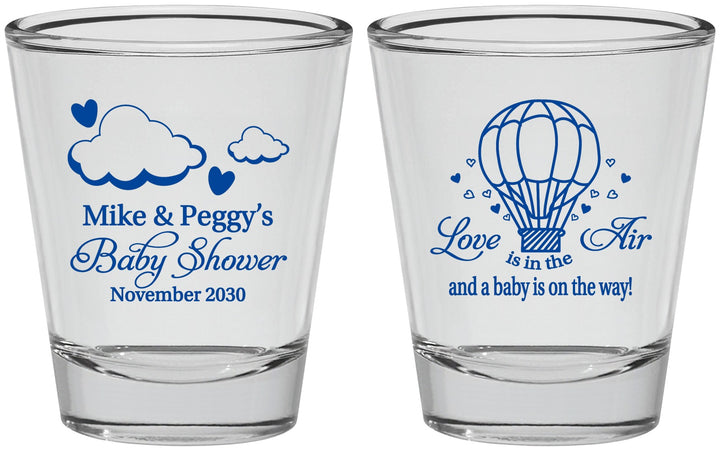 Personalized Baby Shower Shot Glasses - Love Is In The Air | 90163