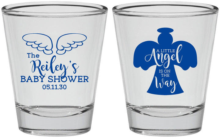 Personalized Baby Shower Shot Glasses - Angel On The Way | 90165