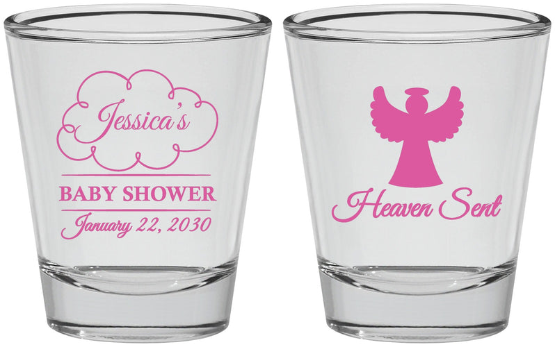 Personalized Baby Shower Shot Glasses - Heaven Sent | 90166