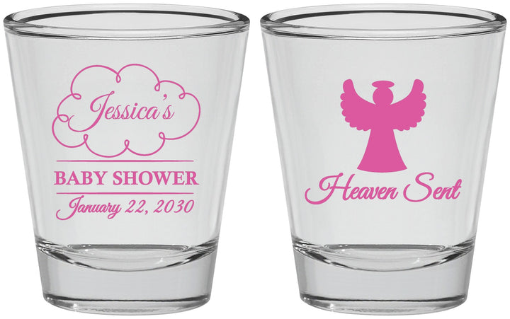 Personalized Baby Shower Shot Glasses - Heaven Sent | 90166