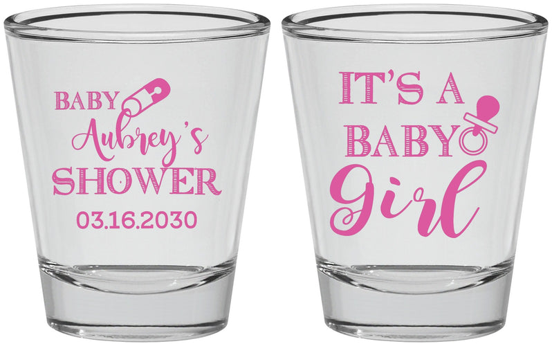 Personalized Baby Shower Shot Glasses - Baby Girl | 90171