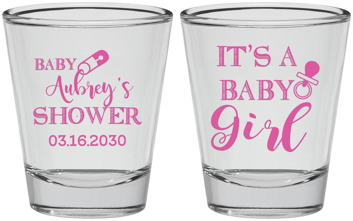 Personalized Baby Shower Shot Glasses - Baby Girl | 90171