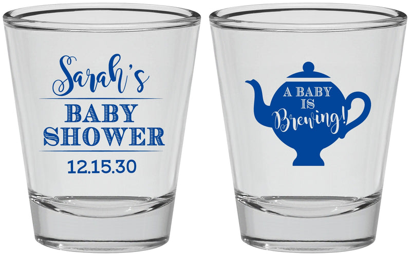Personalized Baby Shower Shot Glasses - Baby Is Brewing | 90172